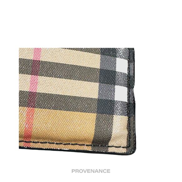 🔴 Burberry Money Clip Card Wallet - Nova Check Black - Picture 7 of 8